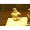 Image 2 : 3 ivory dancers carved from fossilized ivory 2" tall mounted on 5.5" piece of fossilized walrus ivor