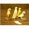 Image 1 : Lot of 4: two inch scrimshawed ivory birds circa 1960 (148)