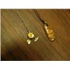 Image 6 : Lot of: Gold shovel with nuggets pin, pick and shovel with nuggets pendant, and ivory pendant and pa