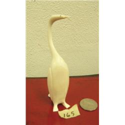 Carved white ivory cormorant- 4-1/2" tall (160)