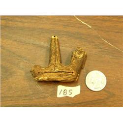 2" harpoon counter weight with old Bering Sea scrimshaw (148)