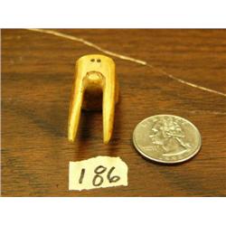 1.5" ancient walrus ivory head mount (148)