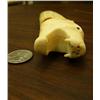 Image 3 : 7.5" polar bear head drum handle with walrus ivory (148)