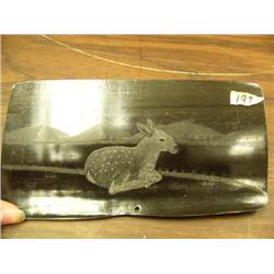 Scrimshawed baleen of caribou calf (2)