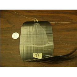 Scrimshawed walrus on baleen 6" by Oscar Sage (2)