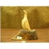 Image 1 : 7" whale bone cormorant mounted on fossilized mammoth bone (2)
