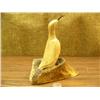 Image 3 : 7" whale bone cormorant mounted on fossilized mammoth bone (2)