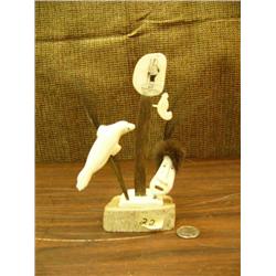 7.5" Ivory totem of fossilized mammoth by Rick Seeganna (2)