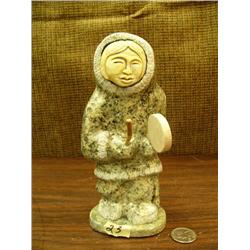 7.5" soapstone drummer - Stock # 574F (2)