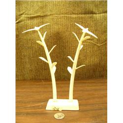 8" tall 2 trees with birds on top as seen in Dorothy Jean Ray's book by Hendrickson (2)