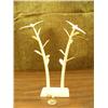 Image 1 : 8" tall 2 trees with birds on top as seen in Dorothy Jean Ray's book by Hendrickson (2)