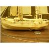 Image 2 : 10" ivory ship with ivory sails, ivory hull, rigging of ivory loops and sinew, all done with primiti