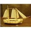 Image 4 : 10" ivory ship with ivory sails, ivory hull, rigging of ivory loops and sinew, all done with primiti