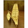Image 4 : 27" hide 3 masted sailing ship done by Melford Wesley (2)