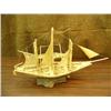 Image 5 : 27" hide 3 masted sailing ship done by Melford Wesley (2)