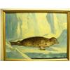 Image 2 : Original oil on canvas by Henne of spotted seal on ice flow - 12"x6" (2)