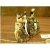 Image 5 : 5 bird rookery with ivory puffins mounted on bone base by Mark Seeganna (2)