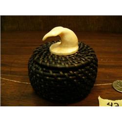 3" Baleen Basket by Julian Rentenear from Barrow - Stock # 586F (2)