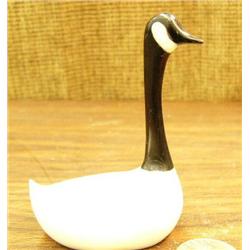 3.5" ivory and baleen Canadian goose by Aningayou - Stock # 484F (2)
