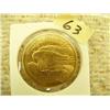 Image 1 : 1907 double eagle $20 gold piece uncirculated condition mint 361,667 (154)