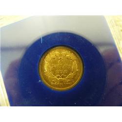 Extremely rare US $3 gold piece date 1856 San Francisco made only 34500, made with California gold f