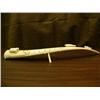 Image 10 : 26.5" old scrimshawed ivory tusk by Robert Sebwenna bottom has map of Siberia and coast of Alaska fr