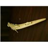 Image 16 : 26.5" old scrimshawed ivory tusk by Robert Sebwenna bottom has map of Siberia and coast of Alaska fr