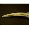 Image 2 : 26.5" old scrimshawed ivory tusk by Robert Sebwenna bottom has map of Siberia and coast of Alaska fr