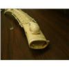 Image 5 : 26.5" old scrimshawed ivory tusk by Robert Sebwenna bottom has map of Siberia and coast of Alaska fr