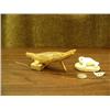 Image 7 : Lot of 2 : six inch whale bone spotted seal and 2.5" ivory whale with baleen eyes by Roger Silook, S
