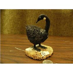 5" Whale bone, ivory and baleen Canada goose by Roger Silook, Sr. (152)