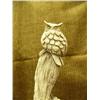 Image 2 : 12" owl in tree carved on moose antler by Kay Felber (152)