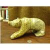 Image 4 : Soapstone bear by Michael Scott 10" walking brown bear 527F (2)