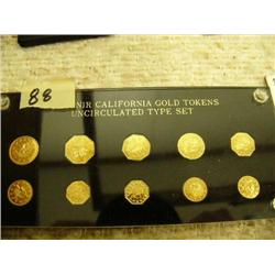 California gold tokens uncirculated type set - 10 coins 2-$1 4-$1/2 4-$1/4 Originals - extremely rar