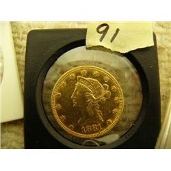 1881 Liberty head $10 gold piece mint# 3877260 uncirculated (154)