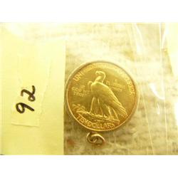 US $10 Indian head 1911 14k gold bezel mint#505595 (154)