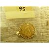Image 1 : 1911 $5 gold piece Indian head extra fine condition. 14k rope bezel - Made 915139 (154)