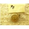 Image 1 : US $1 gold piece dated 1856 in uncirculated condition mounted in 14k rope bezel (154)