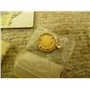 Image 2 : 1$ gold piece dated 1852 made in new Orleans mint 140000 mounted in 14k gold rope edge bezel (154)
