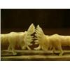 Image 2 : CHOICE on 3: Pair of 2" ivory bull moose mounted on whale bone base 4" long (2)