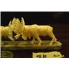 Image 3 : CHOICE on 3: Pair of 2" ivory bull moose mounted on whale bone base 4" long (2)