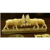 Image 5 : CHOICE on 3: Pair of 2" ivory bull moose mounted on whale bone base 4" long (2)