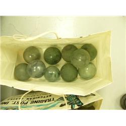 CHOICE on 3: Lot of 10 glass floats circa 1940's - some very rare blue floats (2)