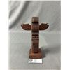 Image 1 : First Nations Carved Totem Pole By Tsimshian/Salish B.C. Artist Robert Cecil. Approx. 7 1/4" T