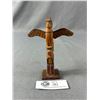 Image 1 : First Nations Wood Carved Totem Pole. Approx. 5" H