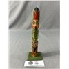 Image 1 : Hand Carved & Painted Totem Pole Made By Alaskan Natives. Approx. 7" H