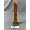 Image 2 : Hand Carved & Painted Totem Pole Made By Alaskan Natives. Approx. 7" H