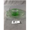 Image 3 : Vintage Uranium Glass Posy Bowl. Approx. 7 3/4" Diameter