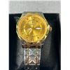 Image 2 : NIB Binbond Silver & Gold Toned Mens Date Watch
