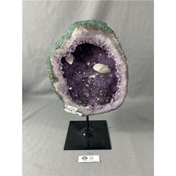 8.20Kg Amethsyt w/Calcite On Stand MSRP $2500.00 14" x 9"